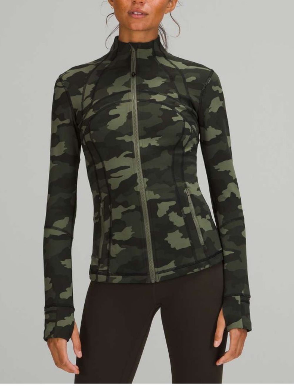 Lululemon Define Jacket Camo Green Size 4